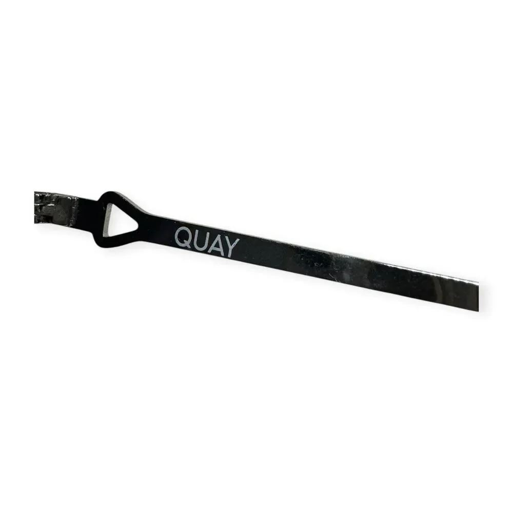 Quay Australia‎ Glow Up Sunglasses Oversized Butterfly Frame Blue Gradient Retro
